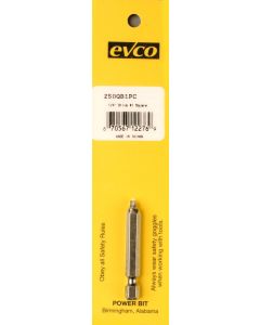 Screw Bit; #1 Point Size/ 1/4 Inch x 2 Inch Bit Size; Square Recess Power Bit; Carded
