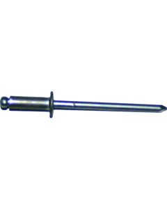 Rivet; Blind Rivet; 1/4 Inch Length x 3/16 Inch Diameter; Aluminum; Case Of 100
