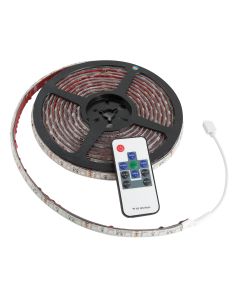 Rope Light - LED; Starlights ™; 16 Foot Length x 3 Millimeter Thickness; Multi-Color; 12 Volt DC; Waterproof; With Wireless RF Remote Control Pad; Red 3M Tape; Single
