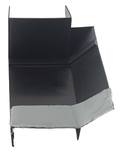 Slide Out Corner Guard; 4-1/2 Inch Length x 2-1/2 Inch Width x 2 Inch Thick; Black; Single; Left Hand Notched
