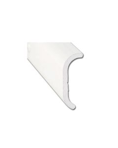 Trim Molding; Short Leg Trim Type; 1 Inch Height x 1/3 Inch Width x 16 Foot; Colonial White; Aluminum
