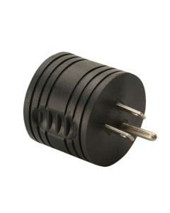 Power Cord Adapter; For Connecting RV Power Inlet To Standard Power Source; RV Plug; Round Shape; 30 Amp Male To 15 Amp Female; Non Locking; Without Lighted Ends; Without Handle
