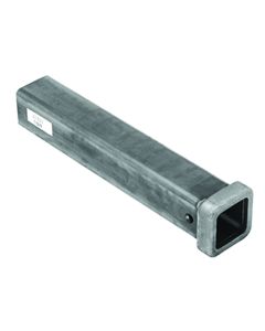 Trailer Hitch Receiver Tube; Fabrication Parts; 18 Inch Length x 2-1/2 Inch Square; Steel; Raw
