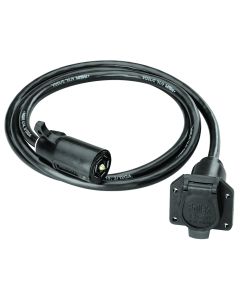 Trailer Wiring Connector; Extends Reach Of Gooseneck Or 5th Wheel Connector To Back Of Tow Vehicle; 7-Way to 7-Way; 7 Foot Cable; With Connectors And Cable
