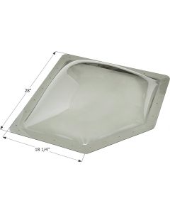 SKYLIGHT, NSL2414W, WHITE, 7" DOME
