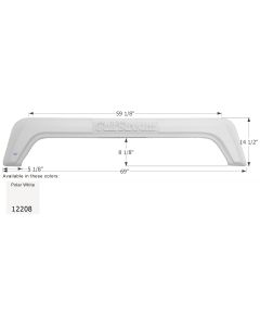 FENDER SKIRT TANDEM GULF STREAM FS2208 POLAR WHITE