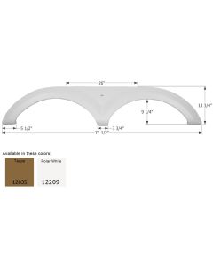 FENDER SKIRT TANDEM KEYSTONE FS2035 POLAR WHITE