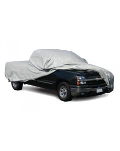 Car Cover; SFS AquaShed ®; Breathable/ Resists High Humidity And UV Rays; Gray; 3 Layer Fabric; Without Antenna Pocket; With Mirror Pockets; Not Lockable; With Storage Bag; With Straps And Buckles/ Reinforced Elasticized Corners And Cinching System; Mediu