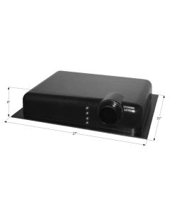 Waste Holding Tank; HT106-SD; Can Be Used For Black Or Gray Water; 9 Gallon Capacity; Black; 27 Inch Length x 21 Inch Width x 6 Inch Height; 3 Inch Diameter Spigot Fitting; With 1-1/4 Inch Mounting Flange; ABS Plastic; Side Drain Location; With 4 Level Se