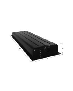 Waste Holding Tank; HT192B-ED; Can Be Used For Black Or Gray Water; 39 Gallon Capacity; 70 Inch Length x 24 Inch Width x 8 Inch Depth; 3 Inch Diameter Spigot Fitting; With 1-1/4 Inch Mounting Flange; ABS Plastic; Centre End Drain Location; With 4 Level Se