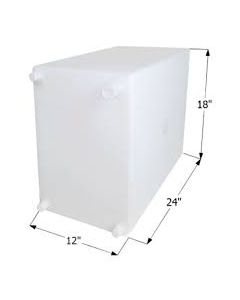 Fresh Water Tank; 20 Gallon Capacity; 24 Inch x 18 Inch x 12 Inch; WIthout Fittings

