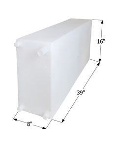 FRESH WATER TANK, WT2460, 39X16X8, 20 GAL W/3/8IN FITTINGS
