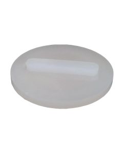 Fresh Water Tank Fill Plug; For Use With Icon Direct Fresh Water Tank; Spin Patch; 1.4 Inch Pilot; 1.9 Inch Outside Diameter; White
