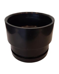Waste Holding Tank Fitting; For Icon Direct Waste Holding Tank; Hub Fitting; 3 Inch Female Slip End; Black
