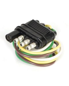 Trailer Wiring Connector; Vehicle Side; 4-Way Flat; 12 Inch Length
