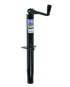 Trailer Tongue Jack; Topwind; Manual A-Frame; 5000 Pound Capacity; 10.8 To 25.8 Inch High; Painted; Black; Steel; Weld-On Or Bolt-On Without Footplate
