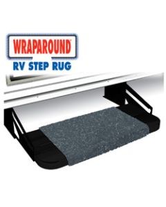 Entry Step Rug; Wraparound ®; Wrap Around Hook And Spring; 18 Inch Width; Black; Outdoor Turf With Marine Backing; With Shrink-wrap And Sleeve; Single
