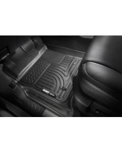 Floor Liner; WeatherBeater ™; Molded Fit; Smooth Arcing Ribs/ Raised Heel Pad; Black; TPO (Thermoplastic Olefin); 1 Piece
