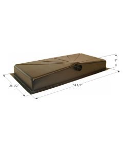 Waste Holding Tank; HT700-SD; Can Be Used For Black Or Gray Water; 31 Gallon Capacity; 54-1/2 Inch Length x 26-1/2 Inch Width x 9 Inch Height; 3 Inch Diameter Spigot Fitting; With 1-1/4 Inch Solvent Welded Mounting Flange; ABS Plastic; With 4 Level Sensor