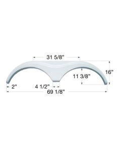 FENDER SKIRT, TANDEM, HEARTLAND, FS763, POLAR WHITE
