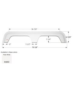 FENDER SKIRT TANDEM COACHMEN FS783 POLAR WHITE