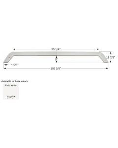 Fender Skirt; Triple Axle; Fits Various Forest River Brands Including Sandpiper Sport; 105-5/8 Inch Length x 12-7/8 Inch Height; Polar White; ABS Plastic; Triple; Single; Use Measurements To Determine Proper Fitment Before Ordering
