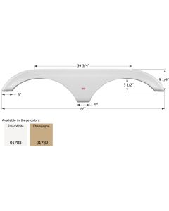 FENDER SKIRT TANDEM DUTCHMEN FS1788 POLAR WHITE
