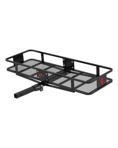 Trailer Hitch Cargo Carrier; Mounts In 2 Inch Receiver; 500 Pound Capacity; 60 Inch x 20 Inch x 6 Inch; Mesh; Folding
