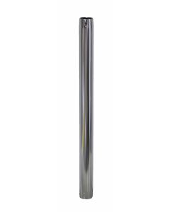 Table Leg; 29-1/2 Inch Length Without Base; Tubular; Chrome Plated; Aluminum; Pedestal Table Leg With Tapered Ends; Without Base

