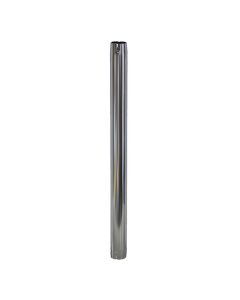 Table Leg; 25-1/2 Inch Length Without Base; Tubular; Chrome Plated; Aluminum; Pedestal Table Leg With Tapered Ends; Without Base
