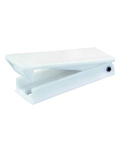 Access Door Latch; Use To Keeping RV Baggage Doors Closed; Square Style; White; With Mounting Screws; Set Of 2
