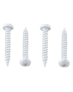 PAN HEAD SQUARE RECESS SCREW 8 X 1-1/4 WHITE (500/CTN)

