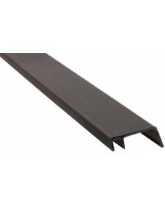 Trim Molding; Elixir Style; Use To Fit Perfectly Into Elixir/ Philips/ Or Hehr Style Aluminum Extrusion/ Door Channel Frames Or Window Frames; 8 Foot Length; Black; Plastic; Rigid Screw Cover