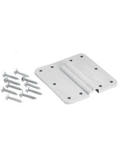 TV Cable Entry Plate; Dual Cable; Entry Plate Only Without Connector; For Roof Mount; Weather Proof; Silver; Plastic; With Mounting Screws

