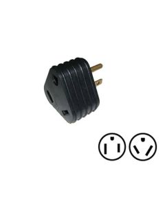 Power Cord Adapter; For Connecting RV Power Inlet To Standard Power Source; RV Plug; Triangle Shape; 15 Amp Male To 30 Amp Female; Non Locking; Without Lighted Ends; Without Handle
