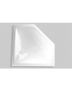 Skylight; 4 Inch High Bubble Type Dome; Mounts Inside RV; Neo Angle; For 20 Inch Length x 8 Inch Width Opening; 24 Inch Length x 11 Inch Width Flange; White; Inner Use; Polycarbonate; Without Blind; Single
