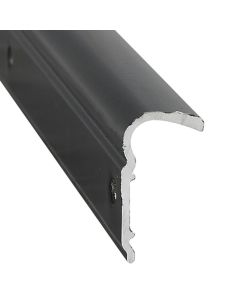 Trim Molding; Non-Insert Roof Rim Type; 1-1/8 Inch Height x 1/2 Inch Width x 6 Foot Length; Black; Aluminum; Single