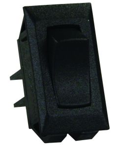 Multi Purpose Switch; 16 Amp At 125 Volt AC/ 12 Amp At 250 Volt AC/ 3/4 Horsepower At 125 To 250 Volt AC/ 10 Amp At 14 Volt DC; Single Pole Single Throw; Rocker; 1.125 Inch x 0.550 Inch Cutout; 1.120 Inch x 0.547 Inch (Switch); Non-Lighted; Black

