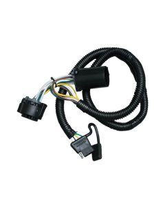 Trailer Wiring Connector; T-One; Vehicle Side; 4-Way Flat; With 16 Gauge Bonded Wire
