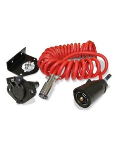 7- TO 6-WIRE FLEXO-COIL POWER CORD KIT WITH PLUGS, SOCKETS AND SOCKET BRACKET
