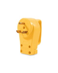 Power Cord Plug End; Power Grip ™; Replacement Plug For Power Grip Power Cords; 30 Amp; TT-30P; With Plug Head Handle; Yellow; Clamshell Package
