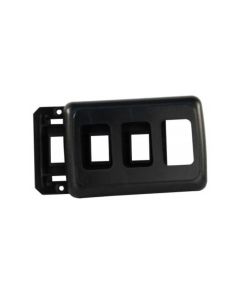 Triple Switch Base & Face Plate, Black