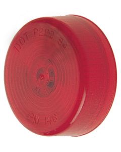 Clearance Light; Incandescent; Round; 2 Inch Diameter; Red Lens; PC Rated; Without Trim; Single
