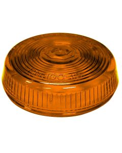 Turn Signal-Parking-Side Marker Light Lens; Replacement Lens Fits Peterson Light Series 100A/ R; 104A/ R; 104-3R; 131A/ R And 141A/ R; Amber
