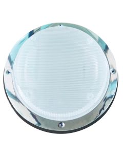 Porch Light; Starlights ™; Round Scare Light Replacement Kit; Round; Clear Lens; Black Trim; Single