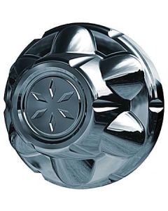 Wheel Simulator Axle Cover; VersaLok; Locking Style; Chrome; ABS Plastic; 8 Lug Special; 6-1/2 Inch Size
