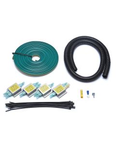 Towed Vehicle Wiring Kit; Universal Wiring; Four High Power Diodes/ 30 Foot Strand Of 4 Wire Cord/ 6 Foot Power Cord/ 3 Foot Split Wire Loom/ Ring Terminal/ Cable Ties/ Wire Connectors/ Without Molded 4 Way Plugs And Patch Cord
