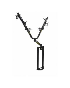 Bike Rack; Jack-IT ®; Mounts On Trailer Tongue A Frame; Holds 2 Bikes; Up To 80 Pound Weight Capacity; Cradle System; Without Lock; Non-Foldable; Black; With 2 Sway Control Cradles\ 2 Lockable No Motion Pins And Three 3/8 Inch-16 1-1/2 Inch Bolts; Bike Wi