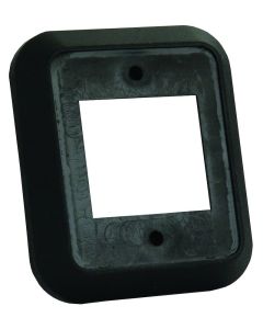 Switch Plate Cover; 2 Rocker Opening; Use With JR Products Switch Faceplate Part Number 12841-5; 3/8 Inch Deep; Black; Single
