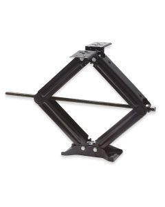 Leveling Jack; Use To Level Travel Trailer/ Fifth Wheel; Manual; Up To 5000 Pound Capacity; 4 Inch Minimum Height To 24 Inch Maximum Height; Scissor Type; Black; Without Crank Handle; Single
